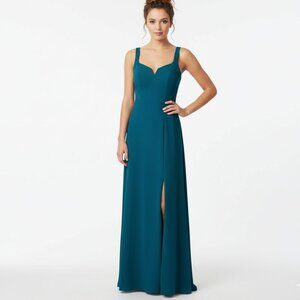 NWT Likely Dress Constance Gown Full Length Formal Flawed Mermaid Teal Blue sz 2